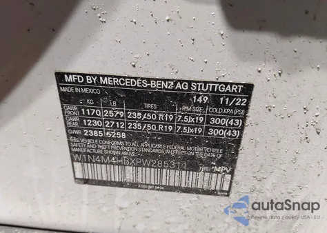 2023 Mercedes-Benz Glb 250 4Matic z USA, uszkodzony, nr VIN W1N4M4HBXPW285311